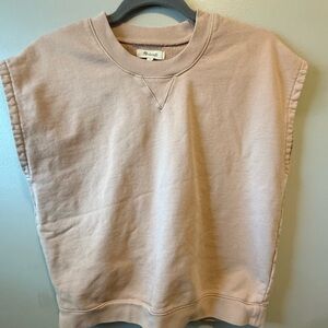 Madewell Sleeveless Muscle Tee in Light Blush
